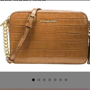 Michael kors crocodile embossed crossbody